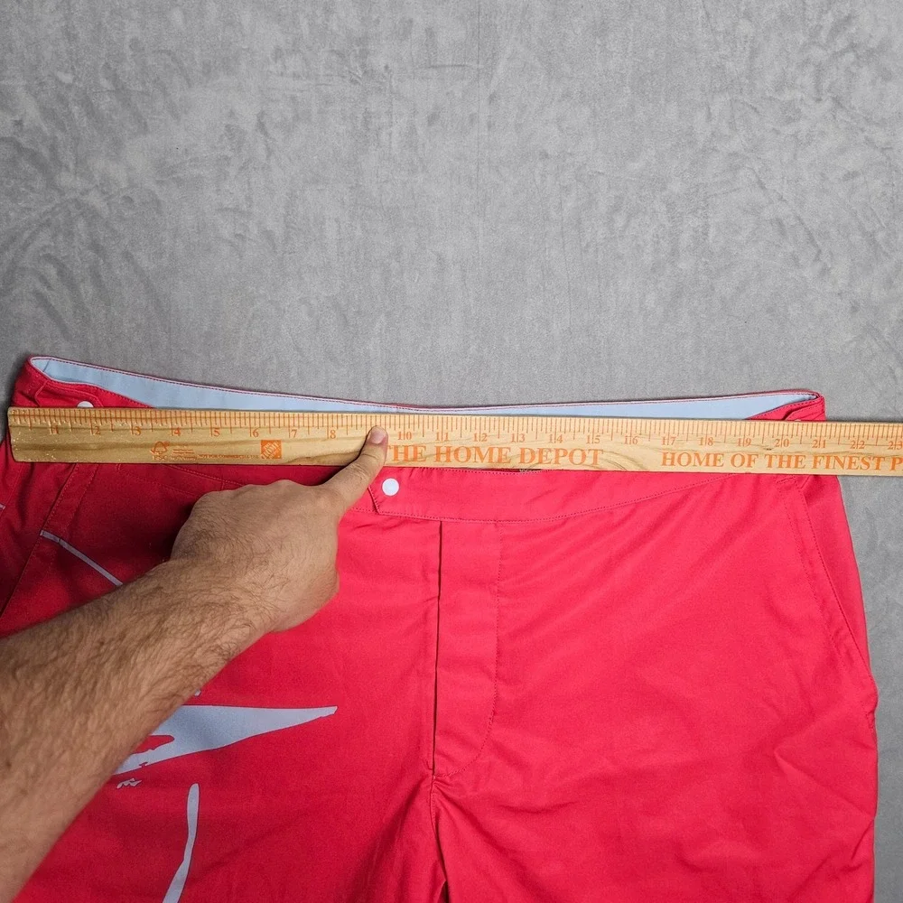 B Draddy Swim Trunks Mens XXL Pink Mesh Lined Graphic Print Owen Shorts‎ Golf